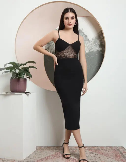 Women Bodycon Black Dress