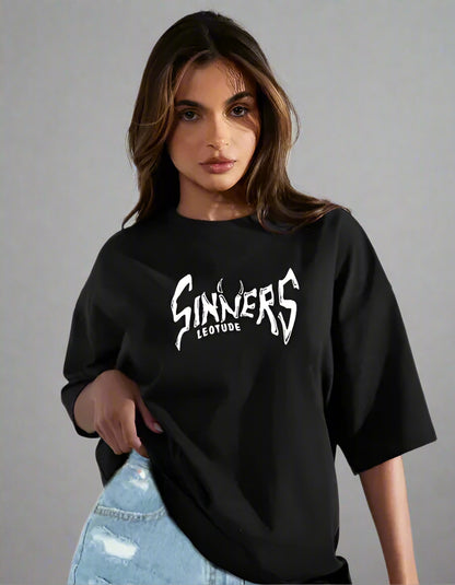 Trendy Feminine Oversized Graphic Printed T-Shirt For Women